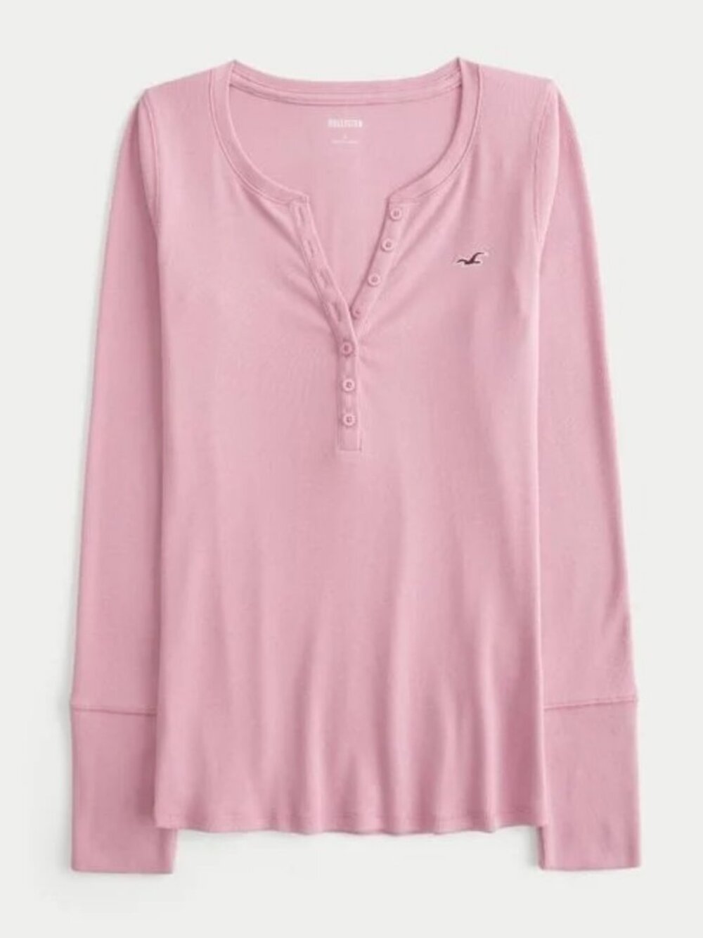 Hollister Long-Sleeve Icon Henley XS